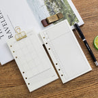 A6 40Sheets Loose Leaf Notebook Refill Spiral Binder Inner Page Grid Blank Line Diary Agenda PlannerSchool Stationery