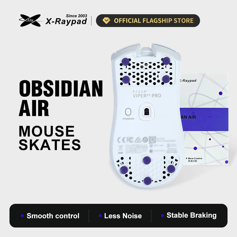X-Raypad Obsidian Air Mouse Skates All Series – Quiet & Control