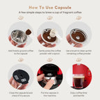 Stainless Steel Reusable Tassimo Pods with 4 Black Silicone Lid Tamper Compatible for-Bosch Tassimo Machine