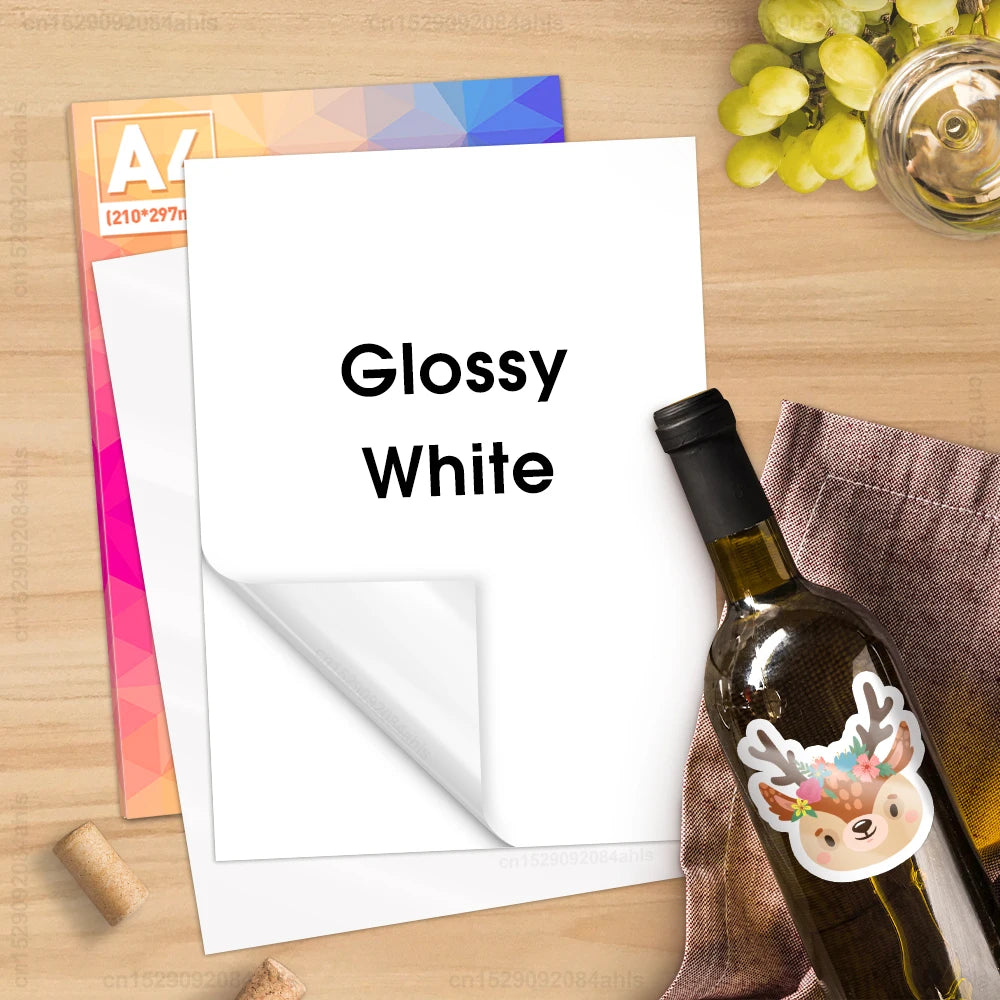 100% Transparent A4 Paper Sheets Adhesive Printable Label Sticker Paper Glossy for Inkjet Printer Clear Vinyl Label Copy Paper