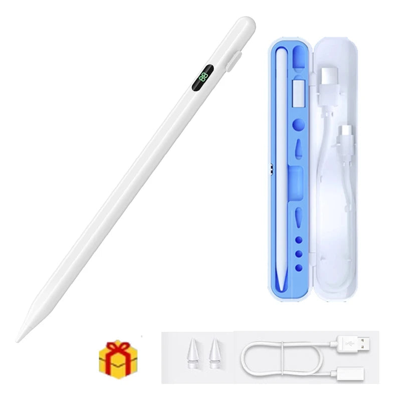 P+7 Universal Stylus Battery Display Pen For Android IOS Screen Touch Pen For iPad Huawei Xiaomi Honor Tablet Stylu   Penci