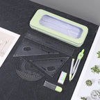 7-piece Compass And Ruler Set Student Ruler Set Cute Rriangle Ruler Set Exam Specific Ruler Box Set Ruler Set School Starts