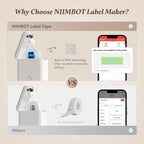 Niimbot D110 Smart Portable Label Printer Mini Pocket Thermal Sticker Maker Self-adhesive Label Papers For Office Home USE