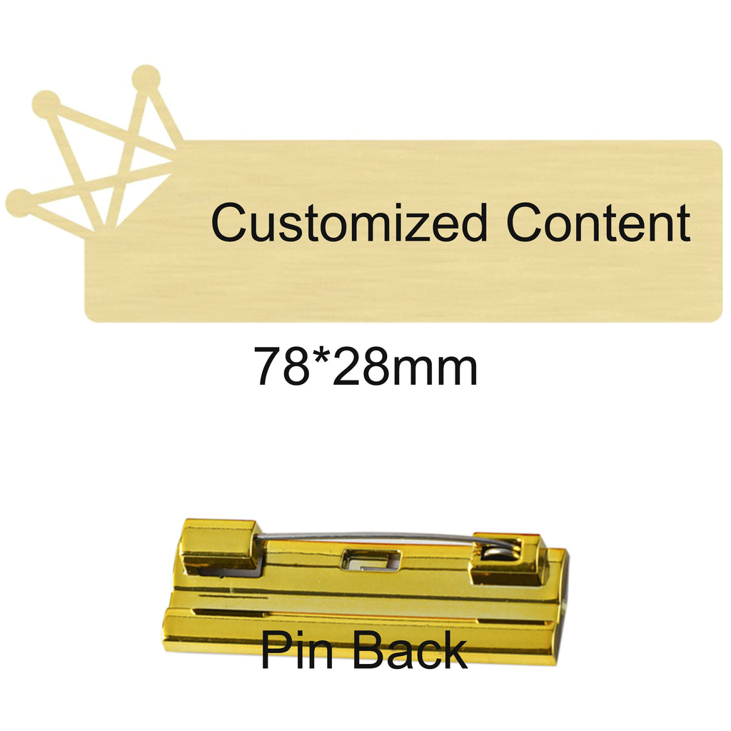 Customized Brooch Pin Personalize Engrave Your Text Logo Business ID Plate Copper Letterbox Mailbox Tag Name Badges