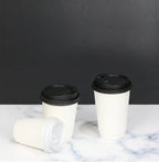 50pcs/pack Kraft Paper Bubble Tea Cup Double-layer Heat-insulating Paper Cup Disposable Thick Hollow Coffee Cup Accept Customize