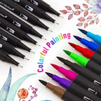 Vibrant Double-Ended Watercolor Markers – Art Set for Drawing & Crafts, Durable Plastic Bodies, Christmas Gift