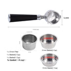 51mm Bottomless Coffee Portafilter With 1 2 4 Cups Basket for Homix Hibrew h11 Oster Cecotec Phico Brayer br1101 Coffee Machine