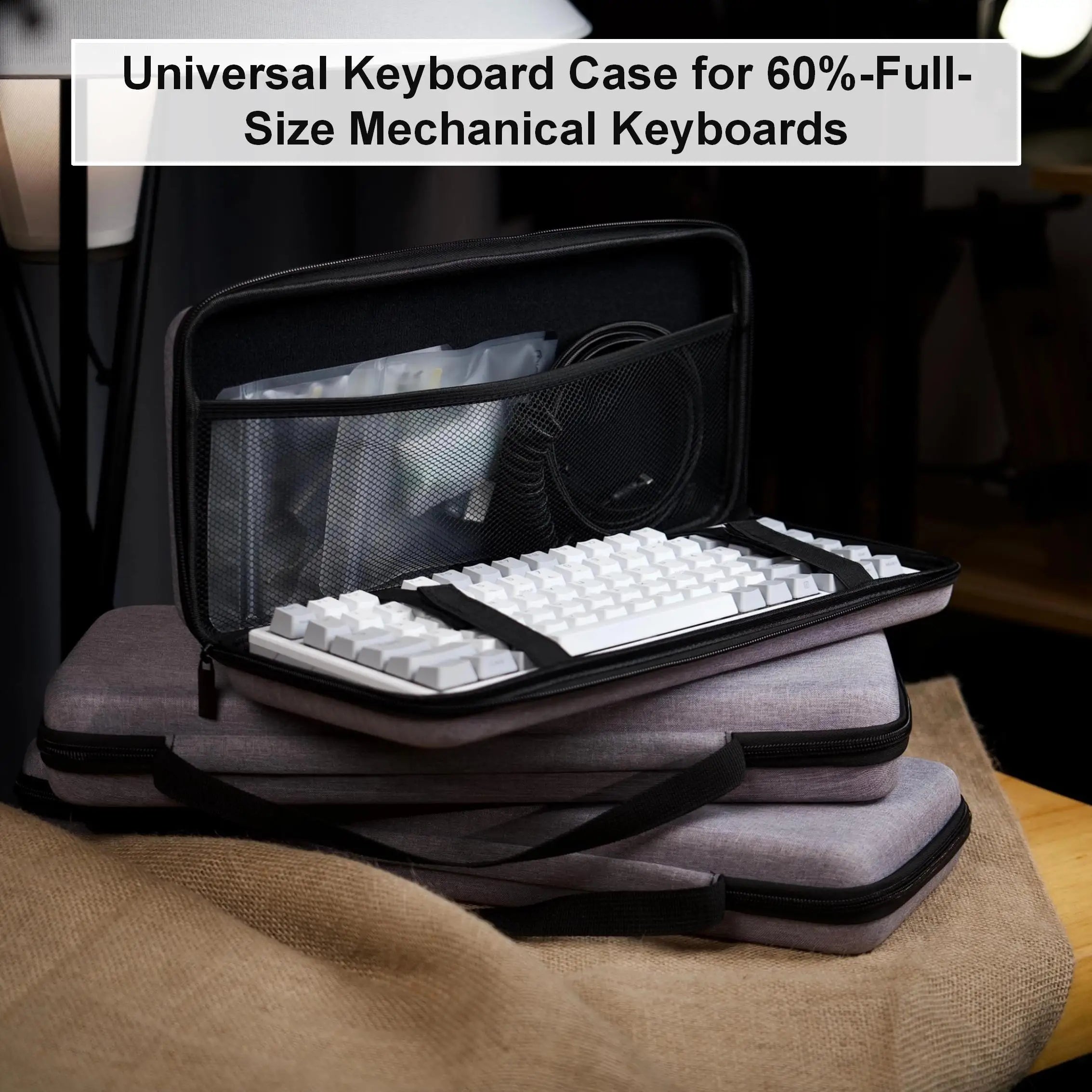 Dustproof Water-Resistant Mechanical Keyboard Carrying Case Travel Storage Bag EVA Protective Hard Shell For Keyboards Accessory