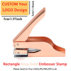 Customized Embosser Stamp Private Logo Customization Library Book Invitation Wedding Embossing Stamp Company Paper Leather Seals