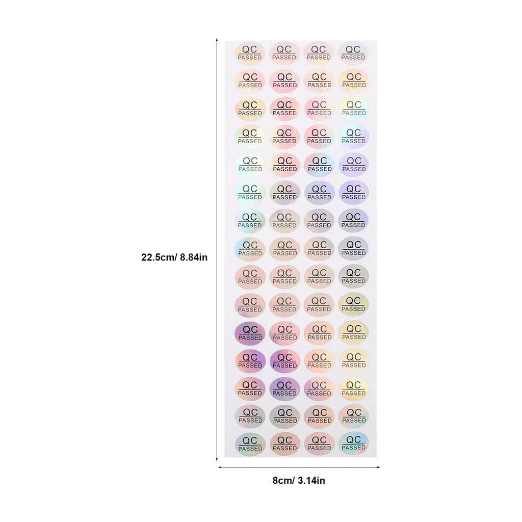 5Sheets Qc Passed Stickers Warehouse Tested Labels Adhesive Status Tags Quality Inspection Stickers Shipping Quality Test