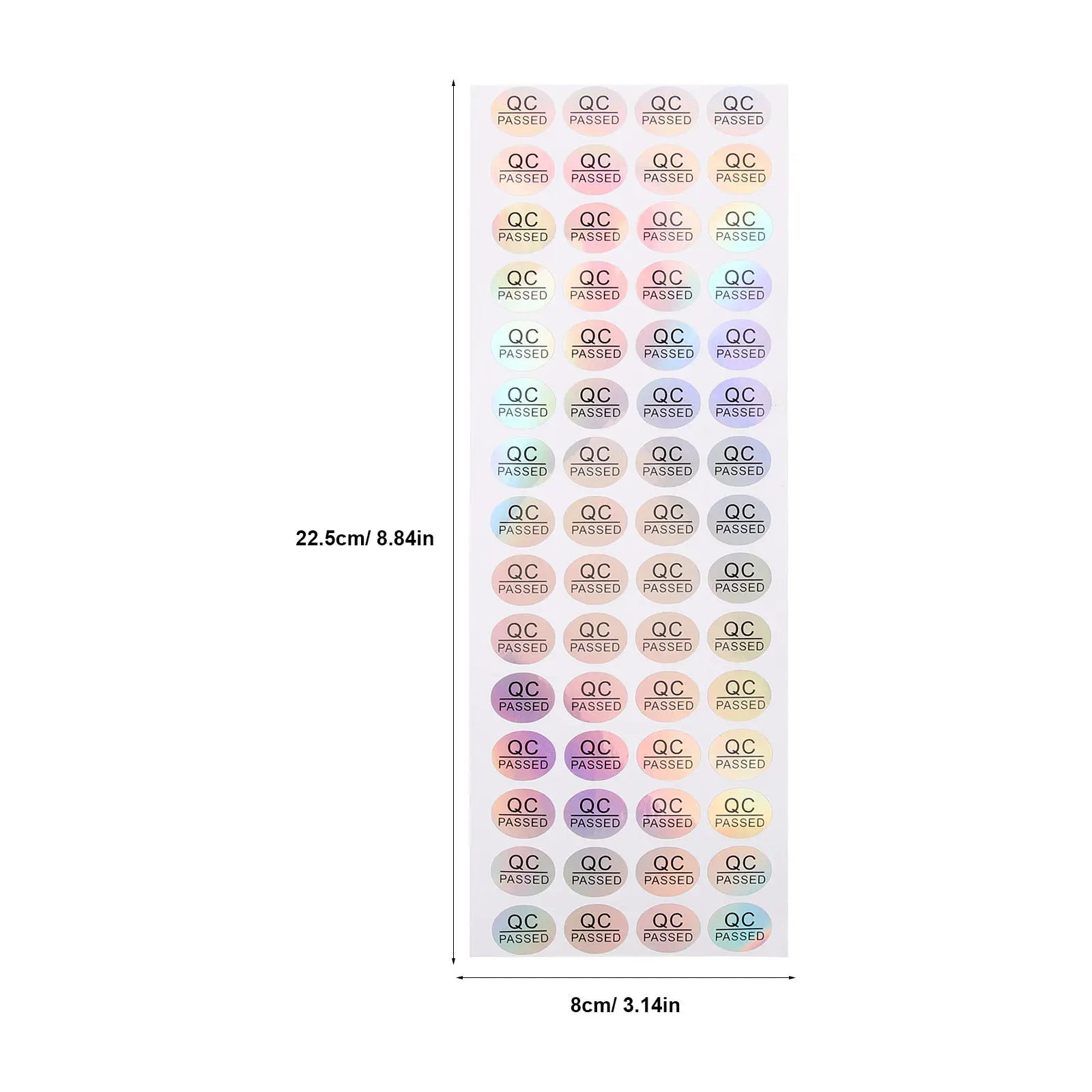 5Sheets Qc Passed Stickers Warehouse Tested Labels Adhesive Status Tags Quality Inspection Stickers Shipping Quality Test