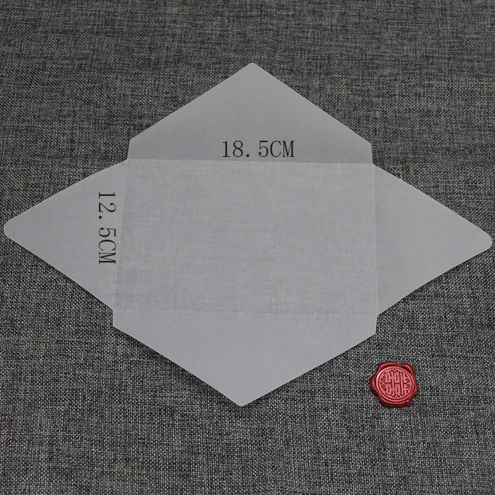 10pcs Custom Translucent Sulfuric Acid Paper Envelopes, Used For DIY Postcard/Card Storage, Wedding Invitations, Gift Packaging
