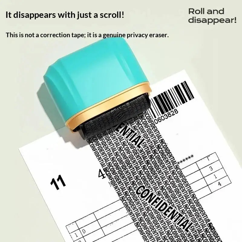 Anti Leakage Info Coverage With 3 Capsule Printing Ink Rolling Type Stamping Garbled Characters Privacy Seal Express Delivery