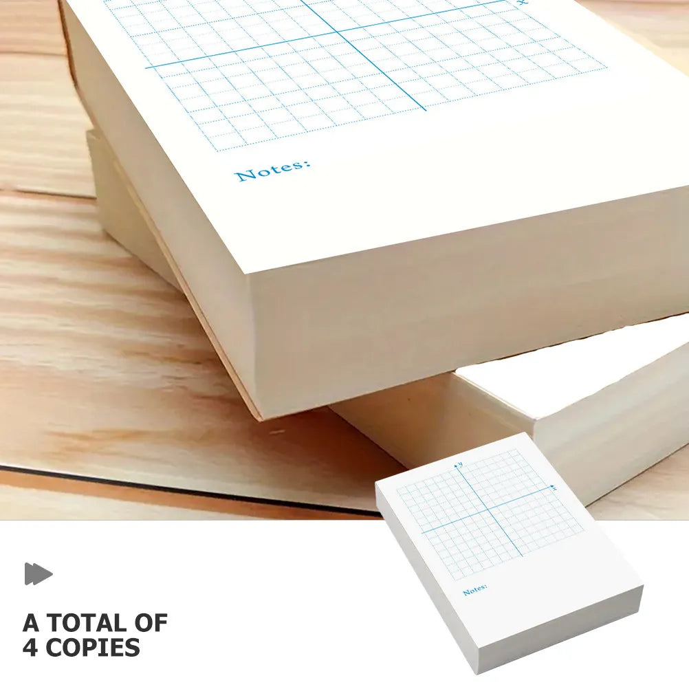 4 Books Xy Graph Paper Notebooks Dual-Side Math Practice Sheets Blank and Coordinate Grids for Calculations Graphing