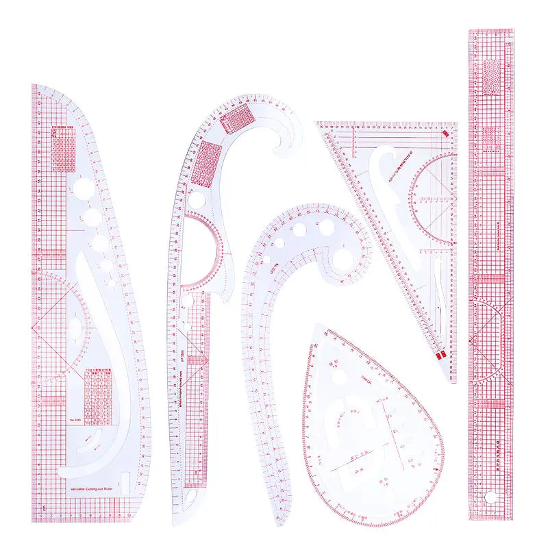 KRABALL Sewing Ruler Set Measure Patchwork Tailor French Curve Ruler for Fabric Drawing Template DIY Sewing Accessories Tool