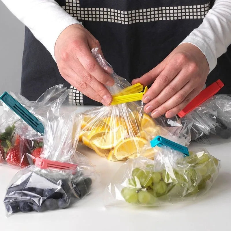 12-60Pcs Portable New Kitchen Storage Food Snack Seal Sealing Bag Clips Sealer Clamp Plastic Tool Kitchen Accessories Wholesale