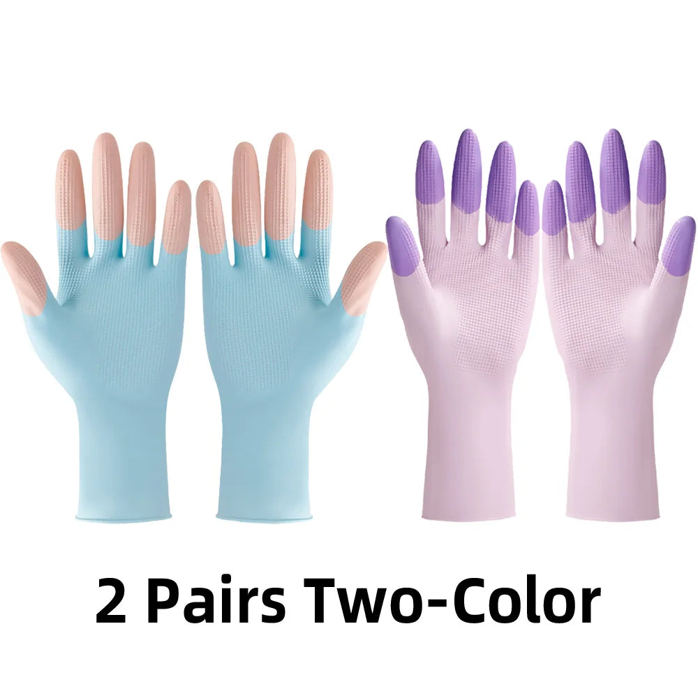 Latex Cleaning Gloves Non Slip Grip Waterproof Reusable for Dish Washing Kitchen Bathroom Household and Laundry Chores