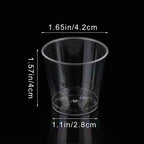 50Pcs 30ML Disposable Mini Clear Plastic Dessert Cup For Outdoor Picnic Birthday Party Jelly Salad Cup Kitchen Tableware Tasting