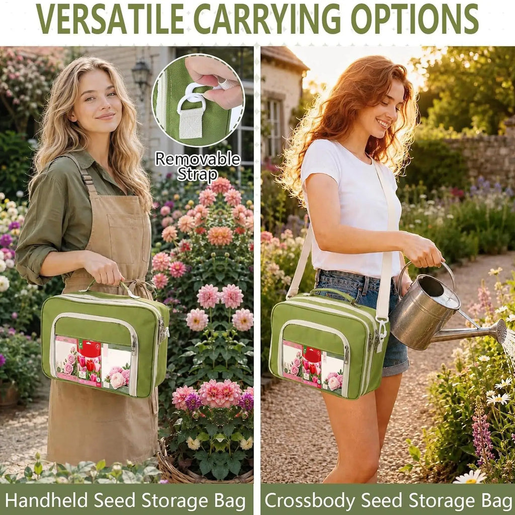 Plant Packet Organizer Binder Large Capacity 3-Ring With 20 Reusable Envelopes 30-Sheet Plantling Protector Binder Bag For