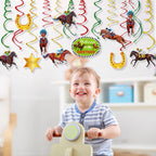 Horse Race Party Disposable Tableware Sets Plates Tablecloth Napkins Hanging Streamers Dinnerware For Birthday Party Decoration