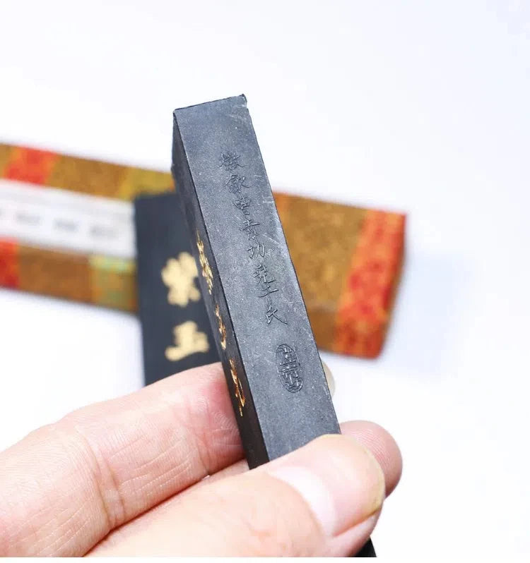 High End Chinese Shanghai Ink Ingot Calligraphy Painting Oil Soot Ink Blocks Chinese Calligraphy Brush Oil Smoke Ink Stick Stone
