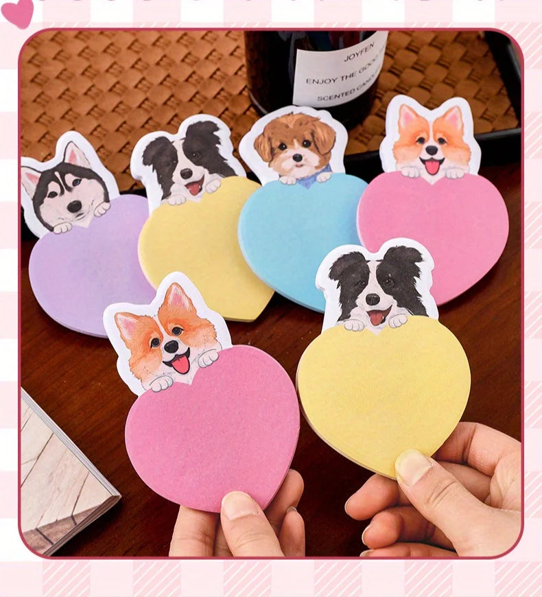 30sheets Cute Dog Post Cartoon Sticky N Times Sticky  School Stationery Small Gifts Memo Puppy Decorative Sticky Notes Paper