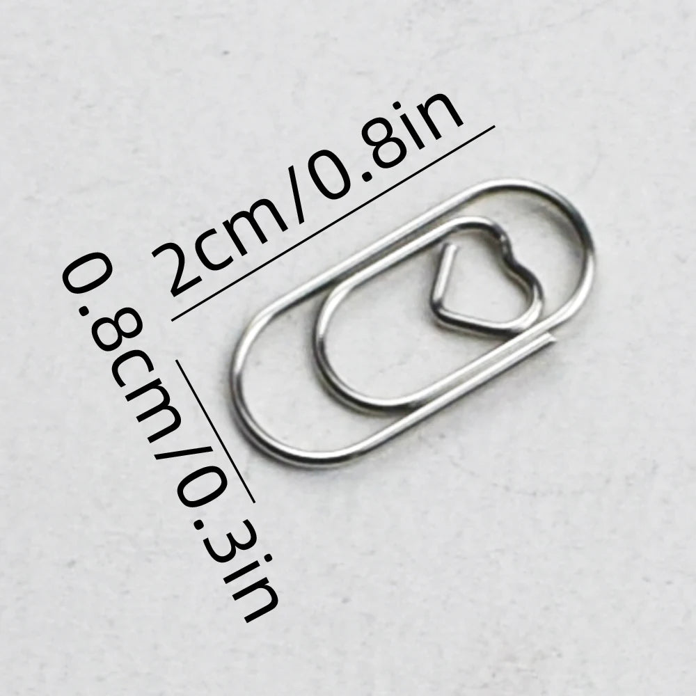 10pcs Mini Metal Paperclip Bookmark Binder Marking Paper Clips School Office Accessories