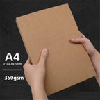 10 Sheets 250/300/350gsm A4 Brown Kraft Paper Card Blank Thick Cardboard Handmade DIY Package Cardstock Crafts Paperboard