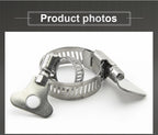 JUIDINTO 2-10pcs Worm Gear Hose Clamp 6-95mm Adjustable Key Clamp Hose Clip Stainless Steel for Water Pipe Automotive Mechanical
