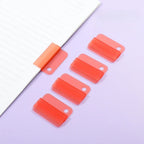 5pcs Plastic Index Clip Colorful Multi-function Bookmark Clip Transparent File Classification File Classification Clamp