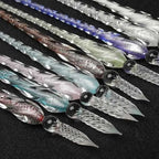 Crystal Glass Dipping Pen Gift Box Colorful Gold Powder Ink Signature Pen Set Creative Stationery Gifts For Friends Classmates