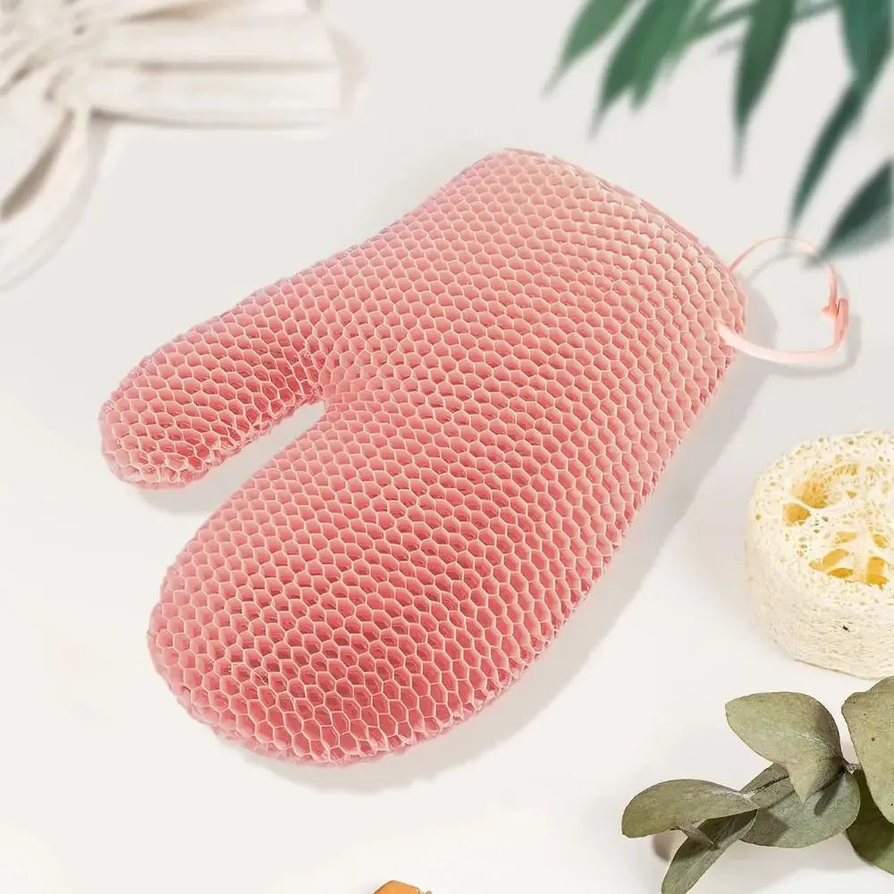 New Honeycomb TPU Exfoliating Shower Glove - Quick-Drying Body Scrubber Sponge for Bathroom
