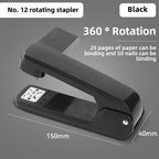1-Piece 360° Rotatable Heavy Duty Stapler with Staple Remover: Large Capacity & Strong Clutch for Home and Office Use