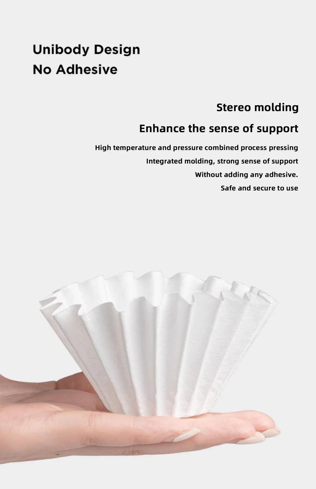 YRP Coffee Filter Papers 50 Sheets 1-2Cups 3-4Cups Paper Filter #155  #185 Pour Over Coffee Dripper & Wave Dripper Barista Tools