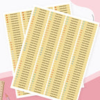 280PCS Personalized Name Stickers Long Strip Pencil Labels Custom Waterproof Self Adhesive Name Labels for Bottles Notebooks
