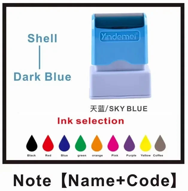 Customized Name ink Stamp self inking seals Personal Baby Waterproof Non-fading Kindergarten Name Seal New student teacher gift