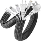 1m 3m 5m Braided Cable Sleeve Pet Nylon Wrapping Case Cover for Desk PC TV Wire Protector Cable Management Wrap