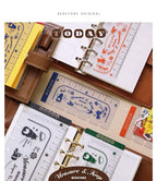 Binder Storage ruler vintage loose-leaf Notebook inner page index divider bookmark DIY accessory flexible ruler