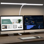 LED Desk Lamp with Clamp Swing Arm Desk Lamps Eye-Caring Dimmable Desk Light with 3 Color Modes and 10 Dimmable led Table lights
