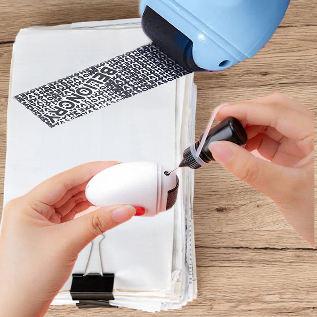 5ml Black Ink Refills Information Eliminator Privacy Theft Protect ID Security Stamp Messy Code Confidential Seal Supplies
