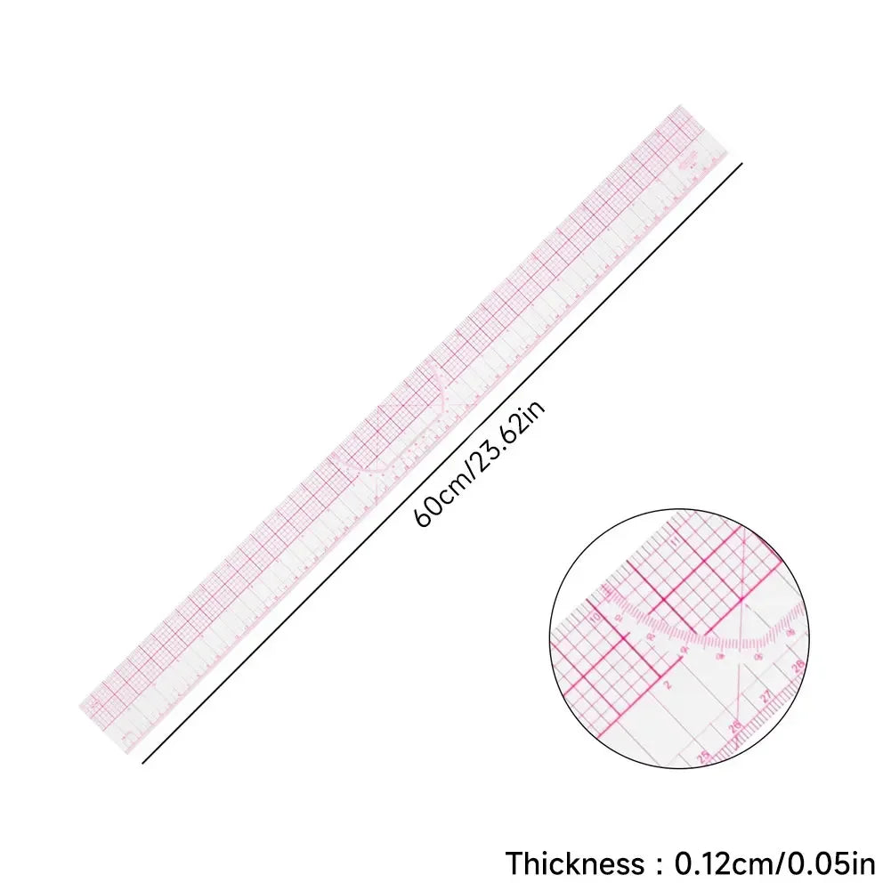 Flexible Clear Metric French Curve Ruler Multipurpose Tailoring Template For Dressmaking Pattern Drafting DIY Sewing Projects