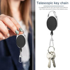 1/3/5/10Pcs Fly Fishing Key Ring Retractor Tool Retractable Keychain Reel Badge Holder Fishing Tackle