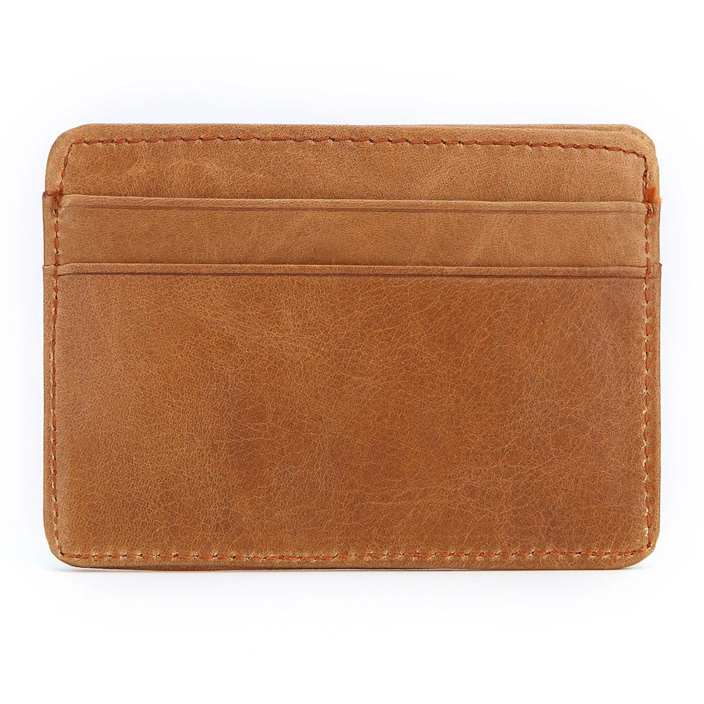 New Genuine Leather Card Holder Oil Wax Leather Multi-Card Small Retro Cowhide Coin Purse Men/Women Luxury Card Holder