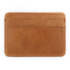 New Genuine Leather Card Holder Oil Wax Leather Multi-Card Small Retro Cowhide Coin Purse Men/Women Luxury Card Holder