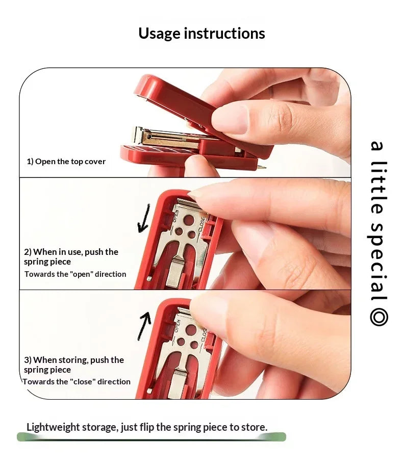 Kokuyo A Little Special 10#Needle Mini Stapler,Strong&Easy Lightforce Effortless Stapling Tool for School,Home,Office,Exam,Files