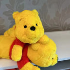 Cute Winnie the Pooh x Stitch Plush Doll Pen Bag, Large Capacity Student Stationery Pouch, Cartoon Pencil Case for School Gift