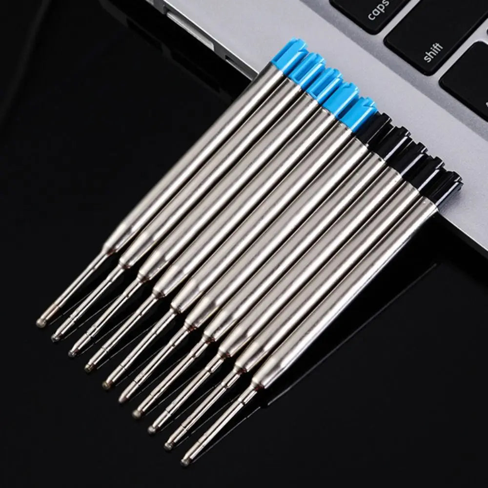 Metal Ballpoint Pen Press Tyle Business Fountain Pen with Blue/Black Ink Refill Students Gift Neutral Pen School Office Supplies
