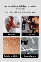 1Pair Copper Fiber Sports Wrist Support Sweat-Absorbent Breathable Knitted Nylon Wrist Brace Outdoor Sports Badminton Men Women