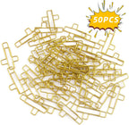 20/50 PCS Gold Cross Bible Paper Clips - Versatile Bible Study Supplies, Also Great as Journaling Paper Clips and Bookmarks