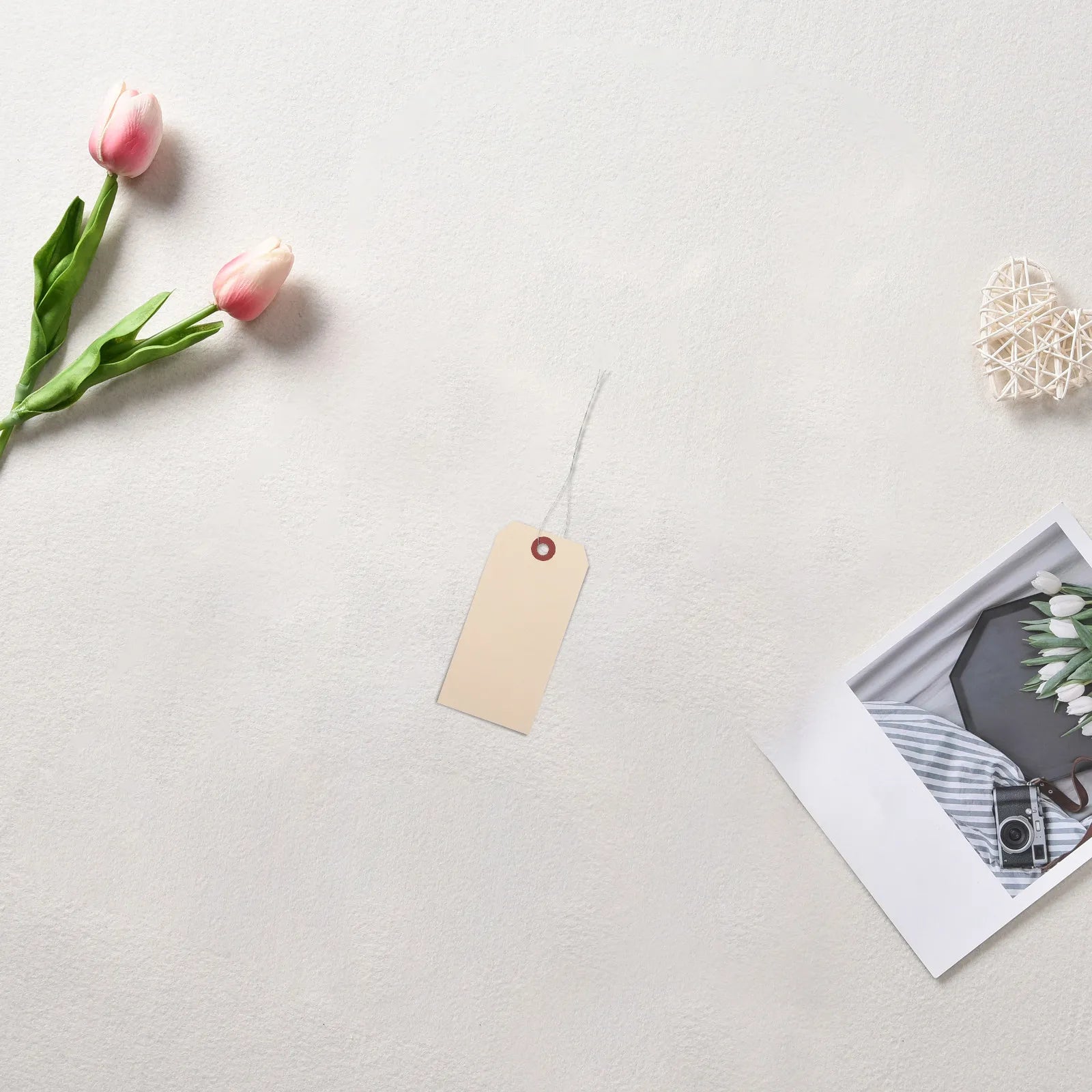 50pcs Price Tags Manila Wire Shipping Labels with Eyelets for Packaging Sturdy Lightweight Multipurpose Folder